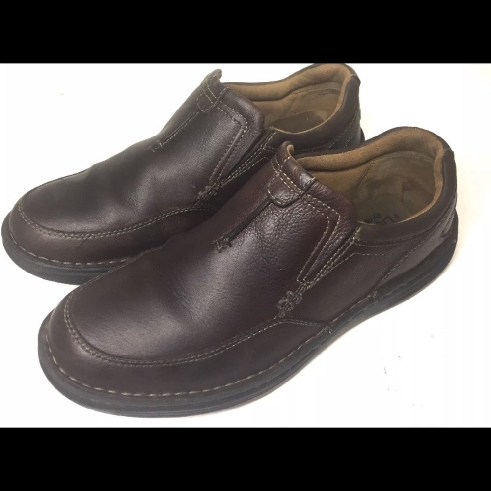 Dunham Mens Leather Shoes Slip On Brown Size 9